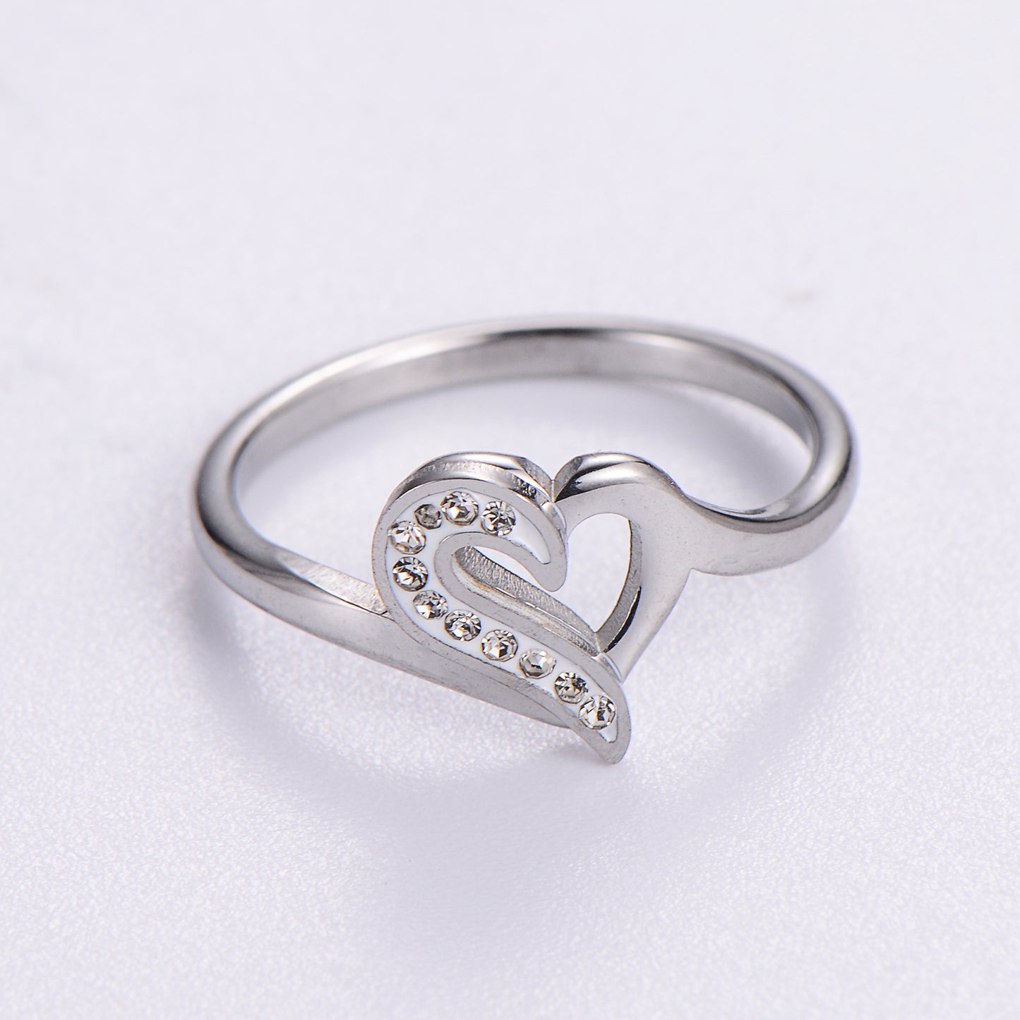 Creative Heart Retro Fashion Stainless Steel Ring